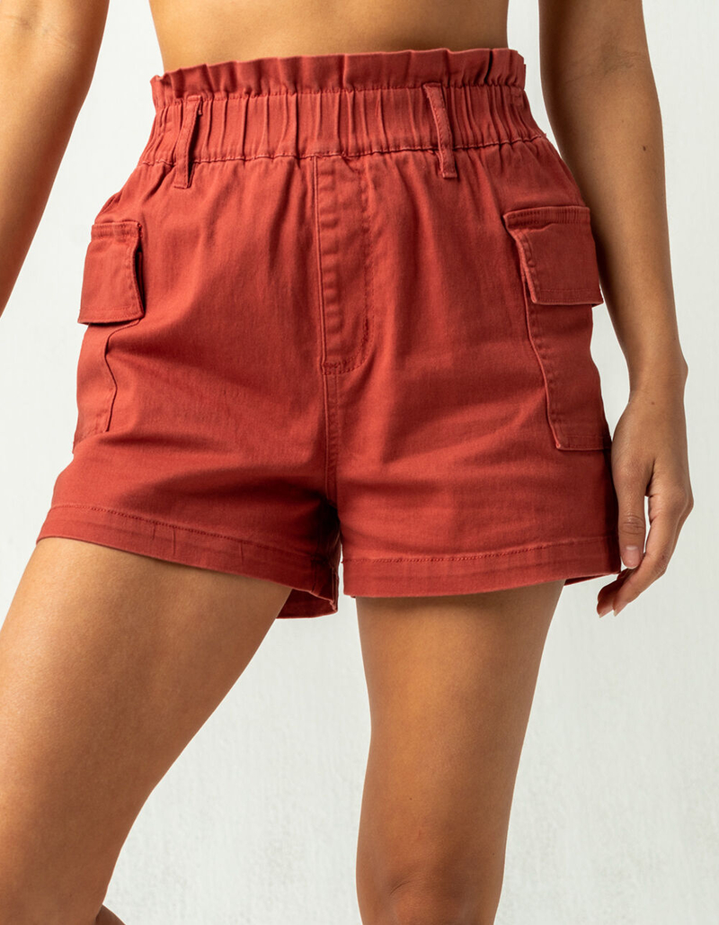 TINSELTOWN Paperbag Waist Womens Shorts image number 2