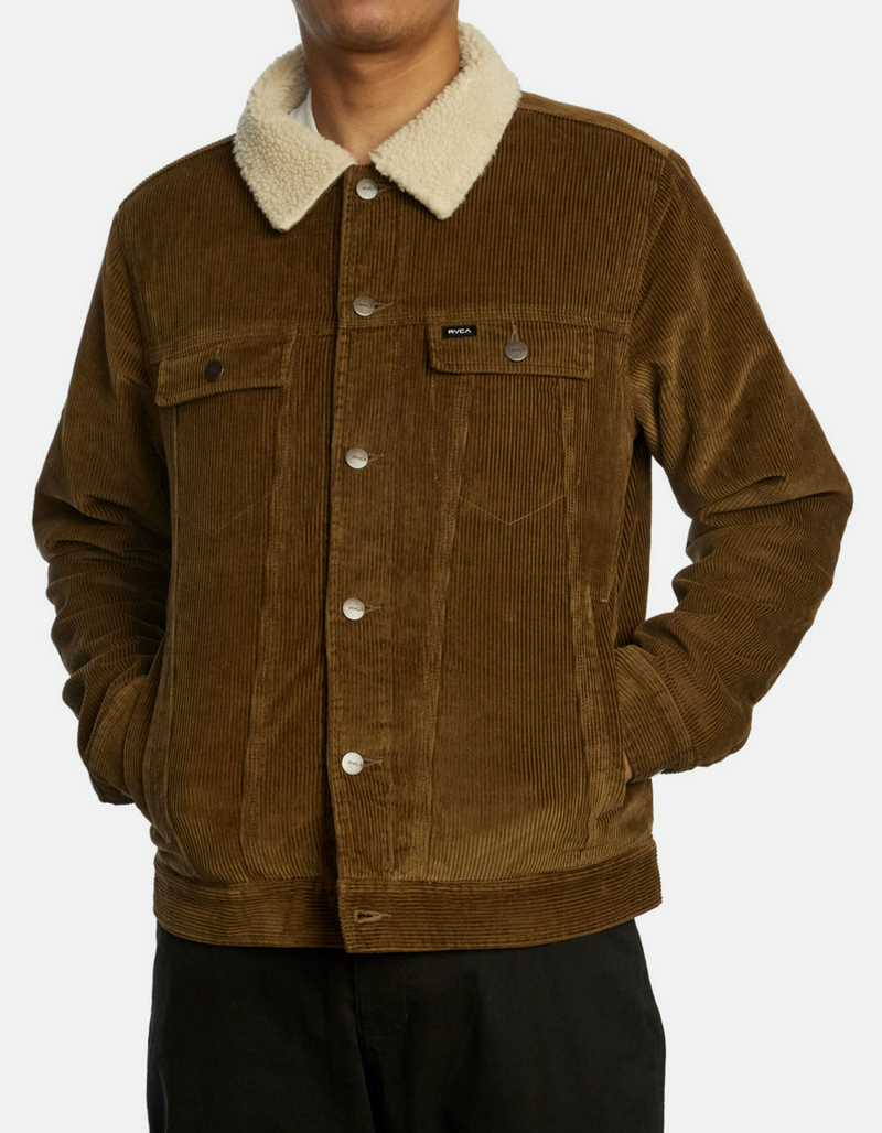 RVCA Waylon Corduroy Mens Trucker Jacket image number 0