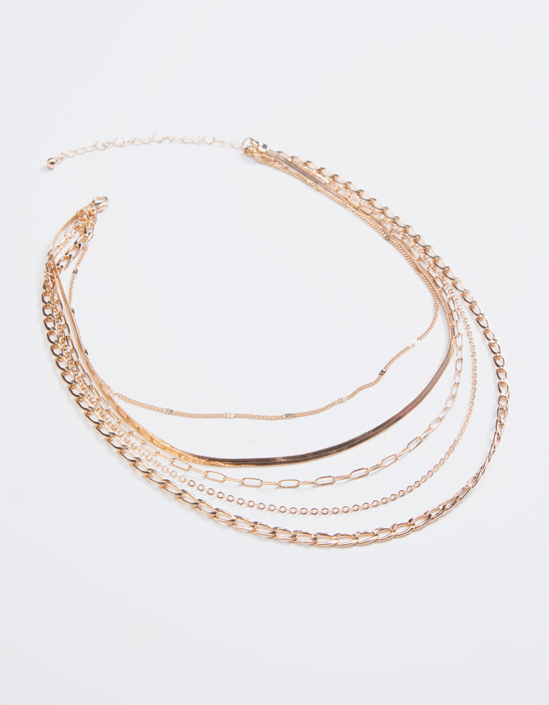 FULL TILT Multi Layered Chain Necklace image number 0