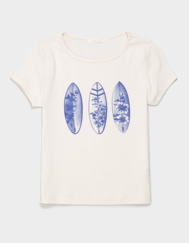 FULL TILT Surfboard Floral Girls Tee  image number 1