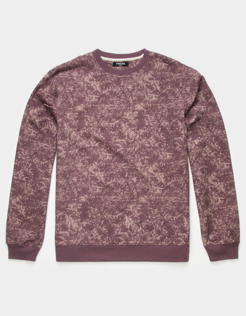 RSQ Acid Wash Crewneck Mens Sweatshirt image number 0