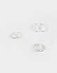 FULL TILT 3 Pack 14K White Gold Dipped Hoop Earring Set image number 2