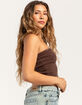 RSQ Womens Washed Cinch Tube Top image number 3