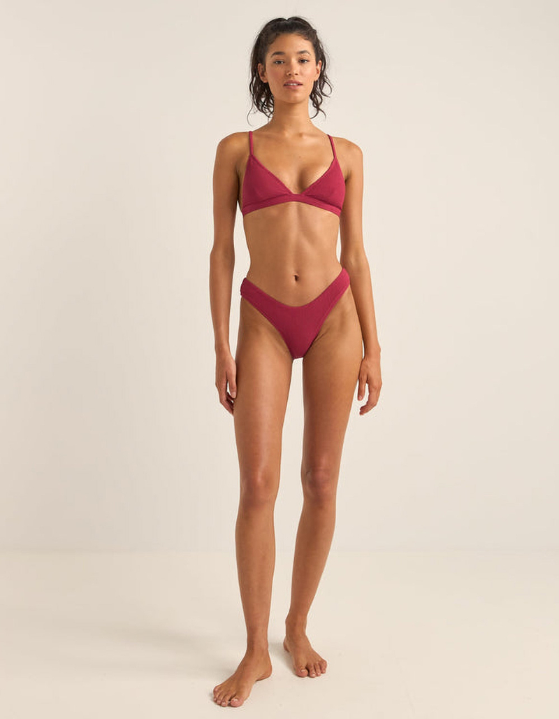 RHYTHM Isla Rib Holiday Womens Cheeky Bikini Bottoms image number 4