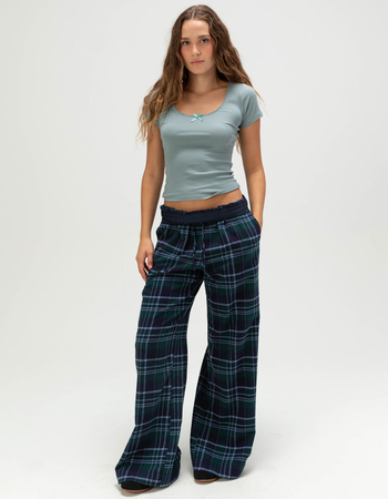 TILLYS Bow Picot Trim Womens Top Alternative Image