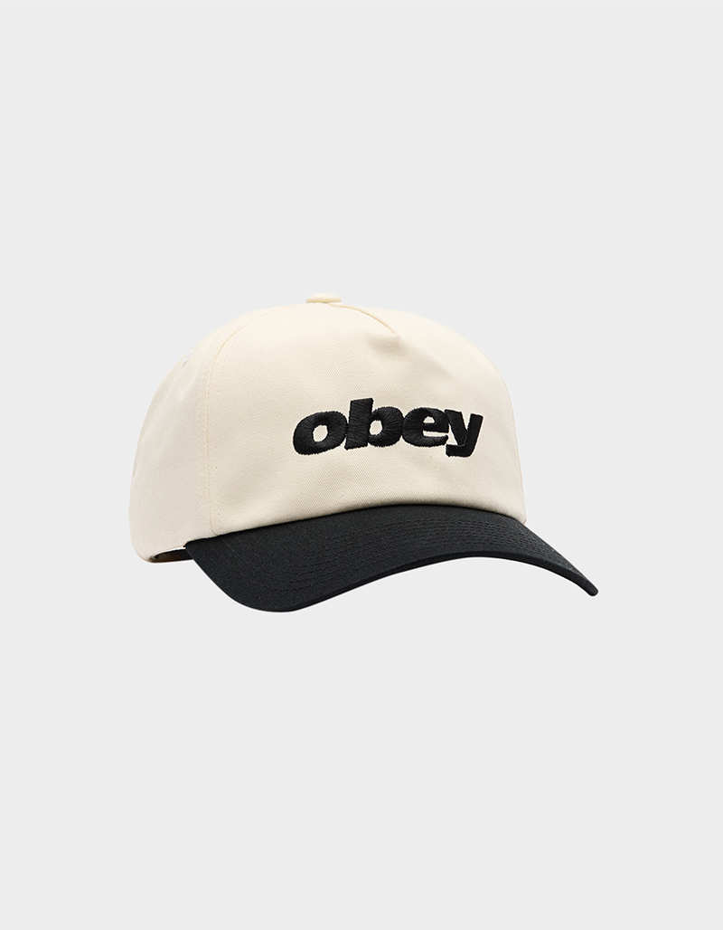 OBEY Delta 5 Panel Strapback Hat image number 0