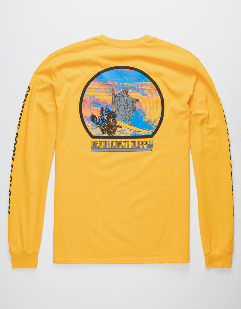 DEATH COAST SUPPLY Retro Gold Mens T-Shirt image number 0
