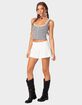 EDIKTED Gingham Lace Up Bustier Corset image number 5