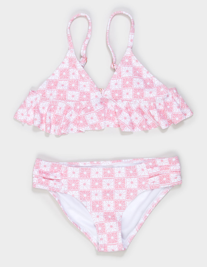 RAISINS Beach Check Girls Bralette Bikini Set image number 0