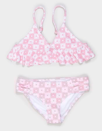 RAISINS Beach Check Girls Bralette Bikini Set RAISINS Beach Check Girls Bralette Bikini Set Primary Image