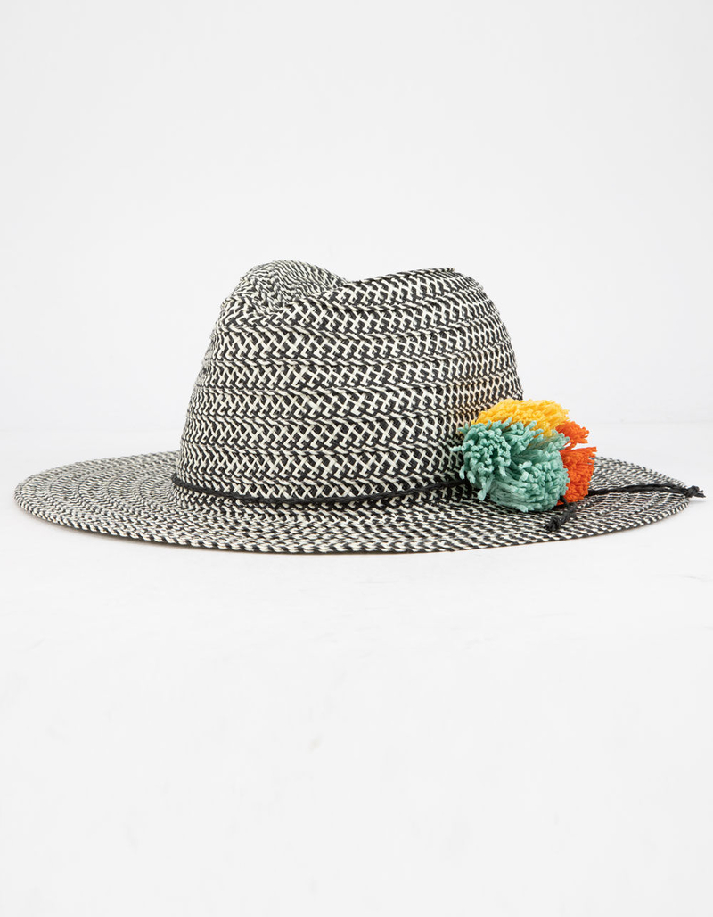 Pom Pom Womens Panama Hat image number 0