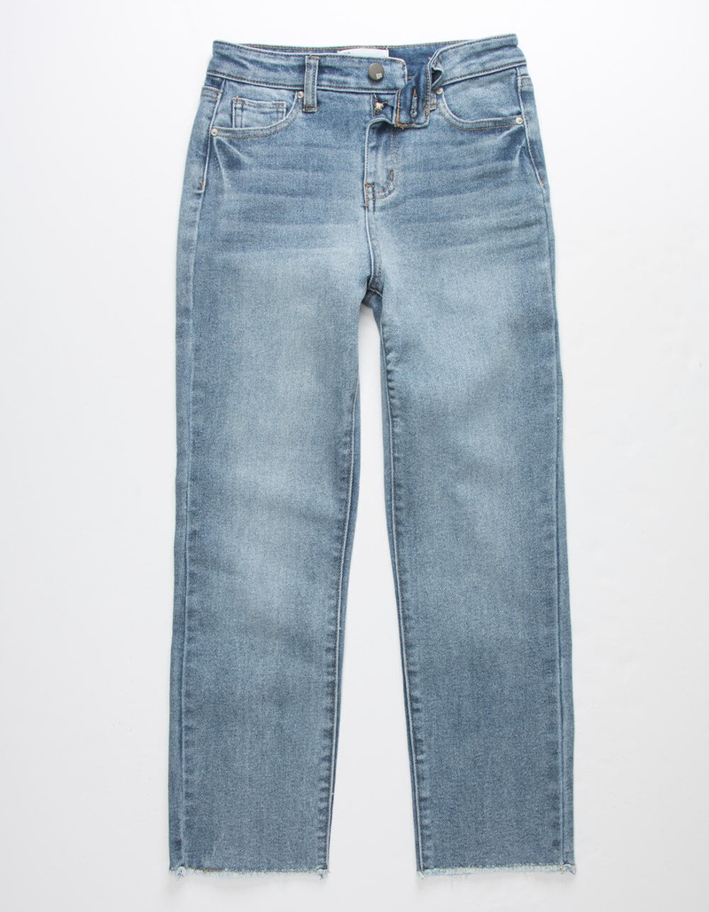 RSQ High Rise Straight Leg Girls Medium Wash Jeans image number 4