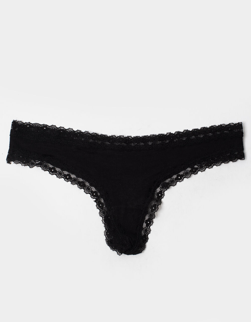 FULL TILT Lace Trim Thong image number 0