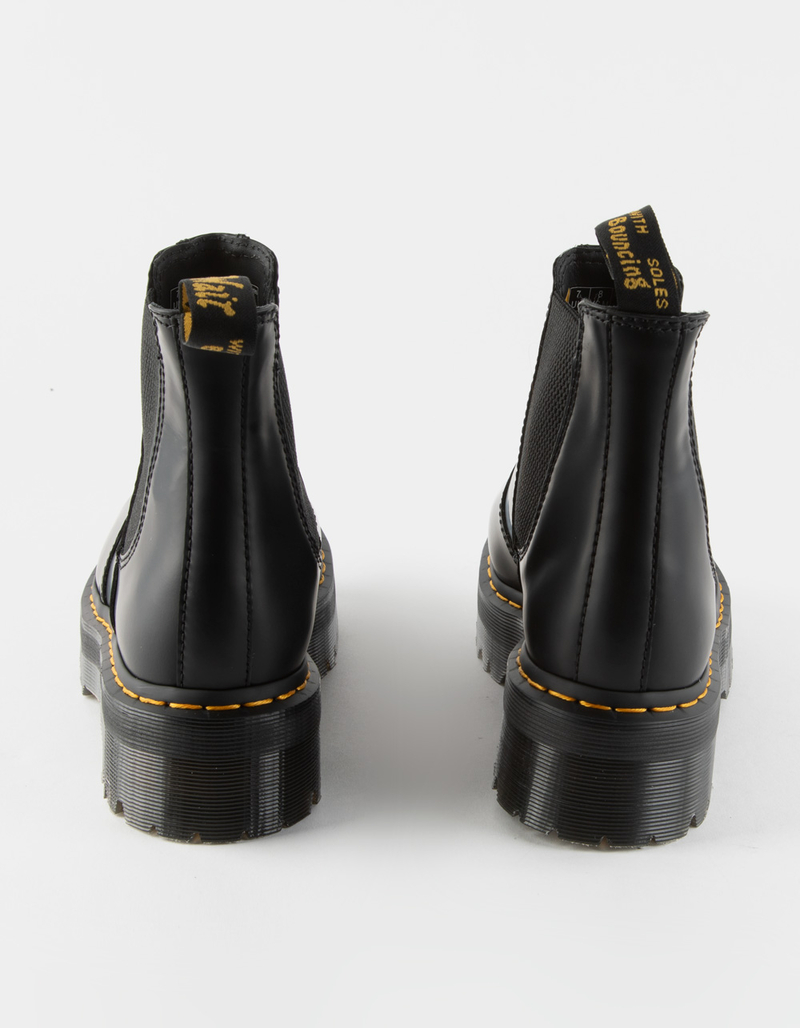 DR. MARTENS 2976 Quad Platform Black Womens Chelsea Boots - BLACK 