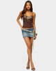 EDIKTED Sequin Butterfly Ribbed Tank Top image number 4