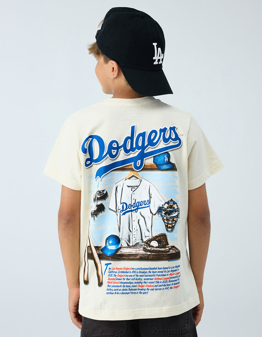 MITCHELL & NESS Los Angeles Dodgers Locker Boys Tee - NATURAL | Tillys