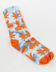 HUF x Woodstock Plantlife Blue Mens Crew Socks image number 1