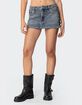 EDIKTED Casey Lace Up Denim Mini Skirt image number 1