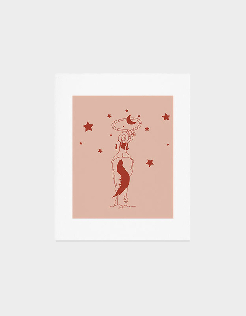 DENY DESIGNS Allie Falcon Fanny Ropes the Moon Art Print image number 0