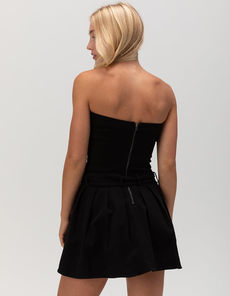RSQ Womens Pleated Tube Belted Dress image number 3
