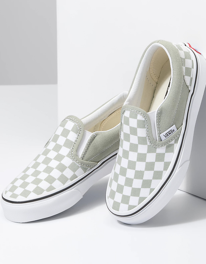 VANS Checkerboard Classic Girls Slip-On Shoes image number 3