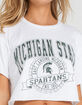 THE ORIGINAL RETRO BRAND MSU Michigan State University Spartans Womens Crop Tee image number 2