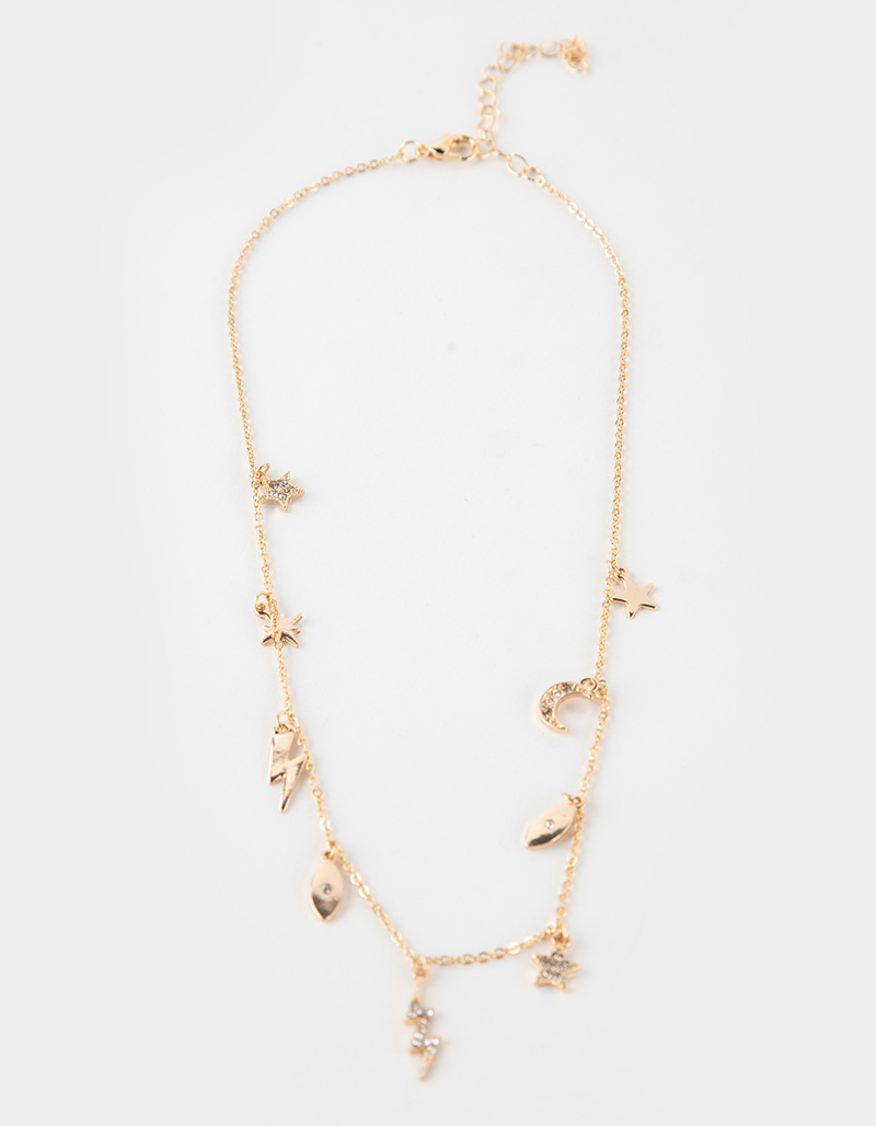 FULL TILT Star & Moon Charm Necklace image number 0