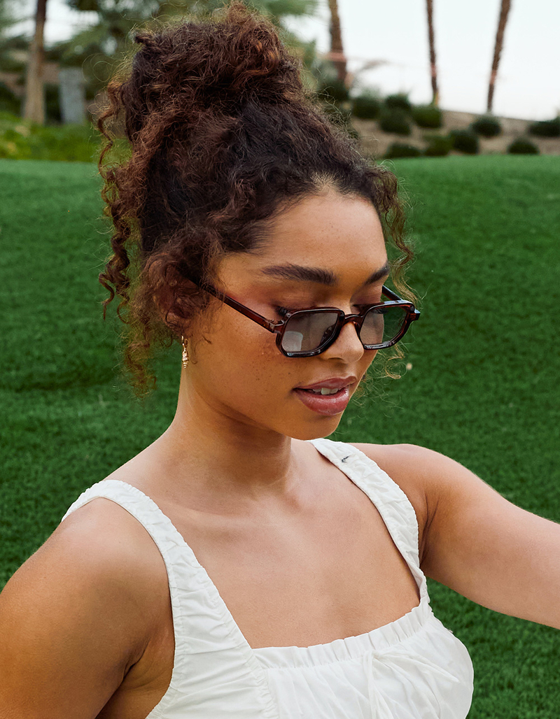 RSQ Thin Square Translucent Sunglasses image number 2