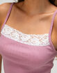FULL TILT Lace Trim Womens Cami image number 5