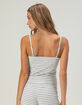 FULL TILT Stripe Henley Womens Tank Top image number 4