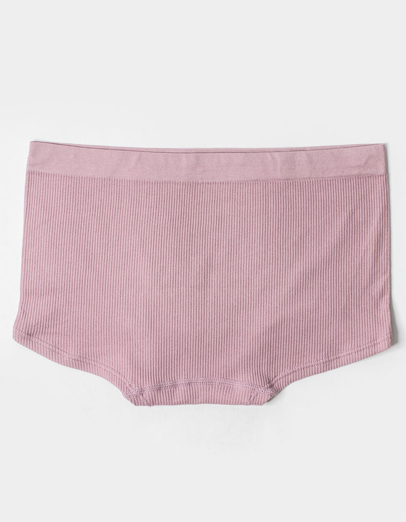 FULL TILT Seamless Rib Light Purple Boyshorts image number 1