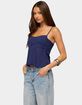 EDIKTED Michal Eyelet Babydoll Tank Top image number 2