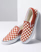 VANS Checkerboard Slip-On Rust & True White Mens Shoes image number 3