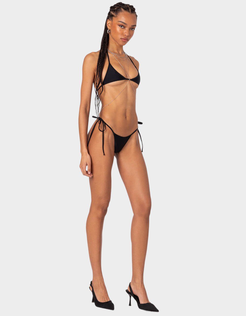 水着・ラッシュガード theredthread S tinyring bikini set black THEREDTHREAD / ザレッドスレッド】S tinyring bikini set