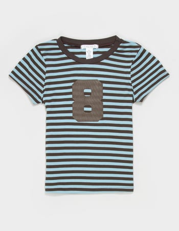 FULL TILT 8 Stripe Girls Ringer Tee Alternative Image