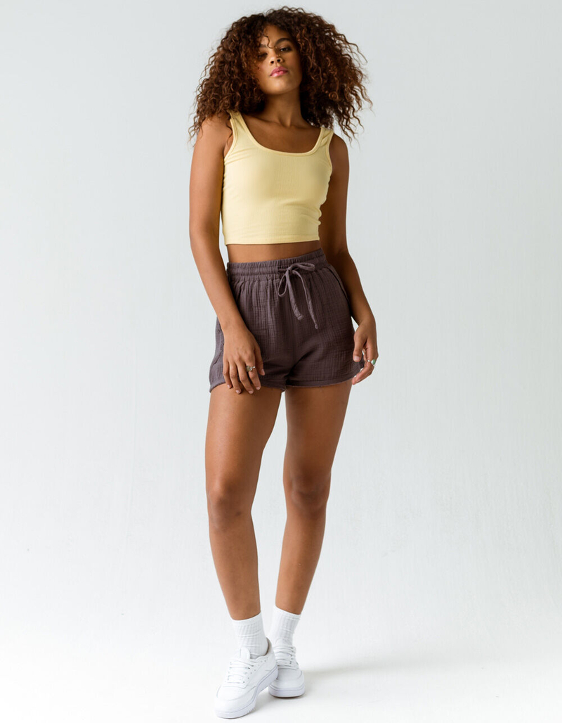 DESTINED Square Neck Womens Yellow Tank image number 3