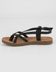 SODA Criss Cross Ankle Womens Black Sandals image number 3