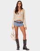 EDIKTED Kenzy Micro Denim Shorts image number 2