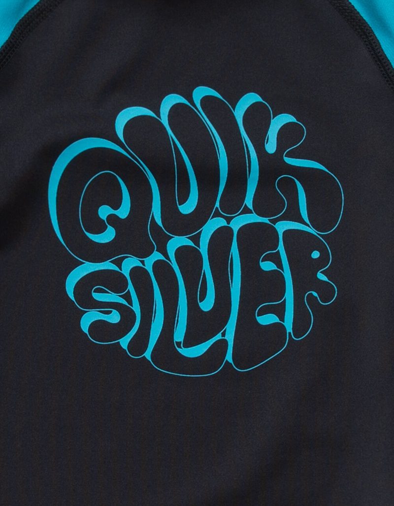QUIKSILVER Bubble Trouble Little Boys Blue Rash Guard (4-7) image number 1