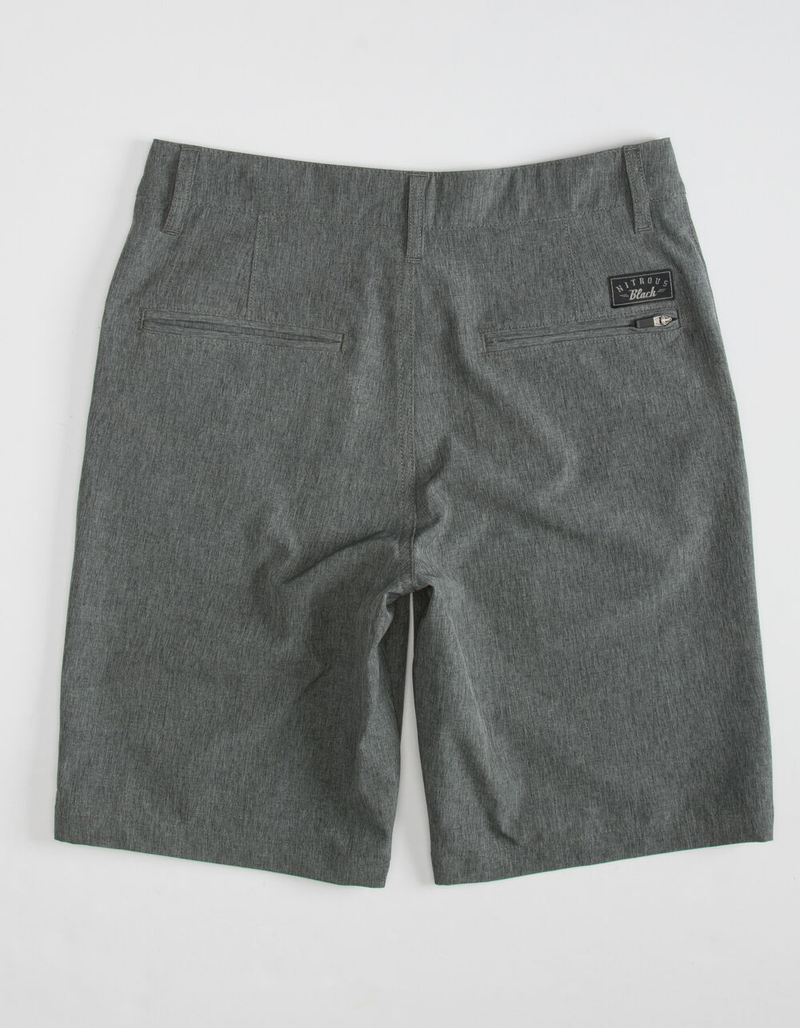 NITROUS BLACK Format Boys Charcoal Hybrid Shorts image number 3