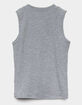 RSQ Knot Front Girls Heather Gray Ribbed Tank image number 2