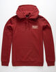 BRIXTON Palmer Burgundy Mens Hoodie image number 2