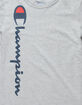 CHAMPION Vertical Script Heather Gray Boys T-Shirt image number 2
