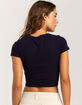BOZZOLO Womens Cropped Tee image number 4