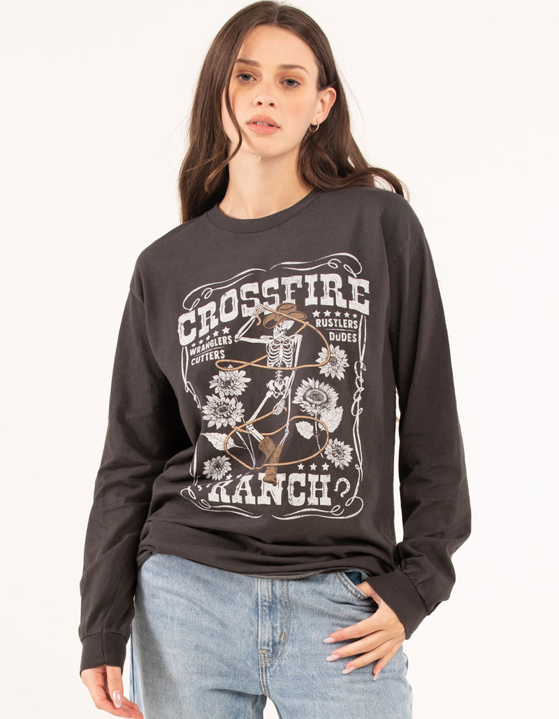 FULL TILT Skeleton Ranch Womens Tee image number 0
