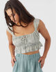 O'NEILL Gabbie Zebra Texture Womens Crop Top image number 1