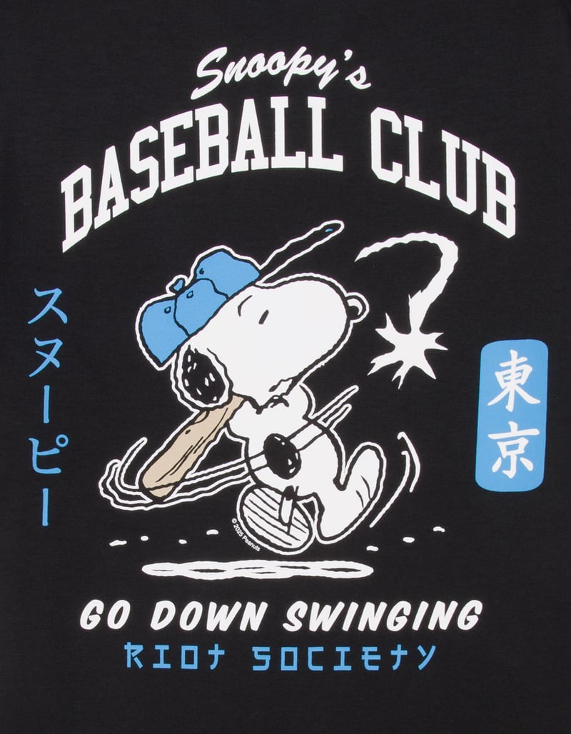 RIOT SOCIETY x Peanuts Snoopy's Baseball Club Boys Tee image number 2