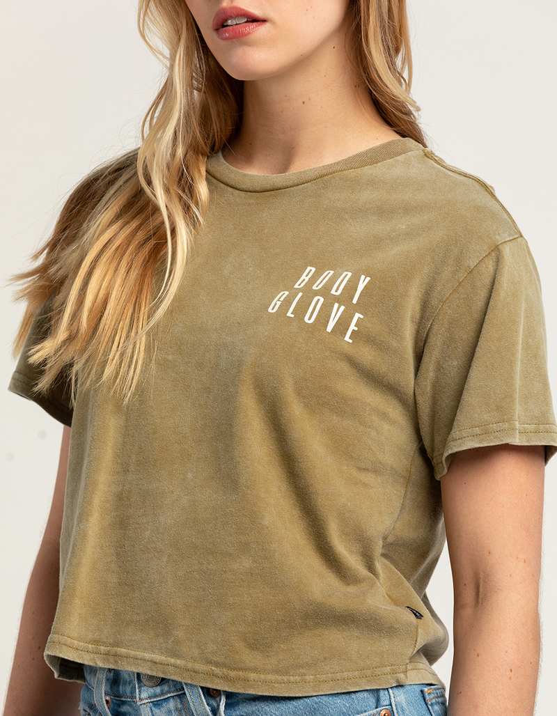 BODY GLOVE Geometric Logo Womens Crop Tee image number 2
