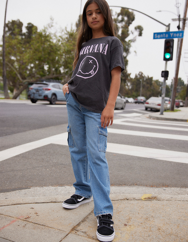 RSQ Girls Denim Cargo Pants image number 0