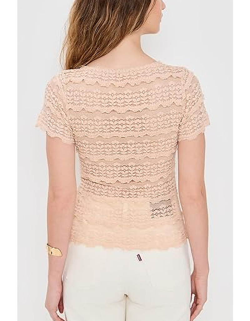 FREE PEOPLE Angelina Womens Lace Tee image number 1